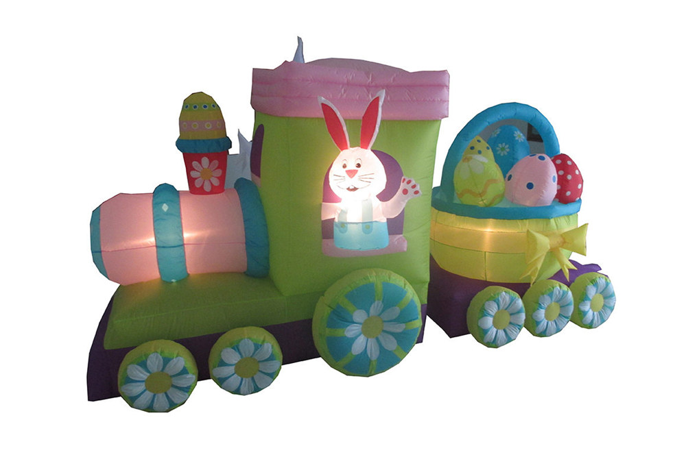 Inflatable bunny train with eggs ED20110