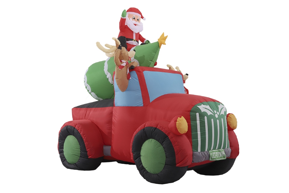 Inflatable Reindeer Truck with Santa CD20121