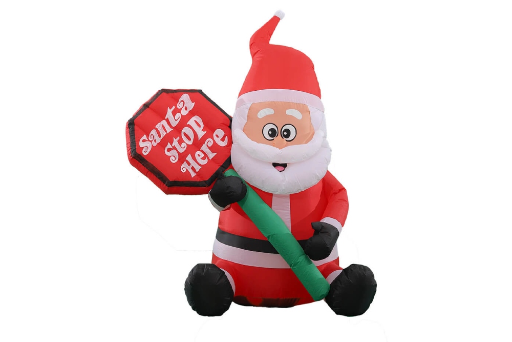Inflatable Santa Stop Here CD20110
