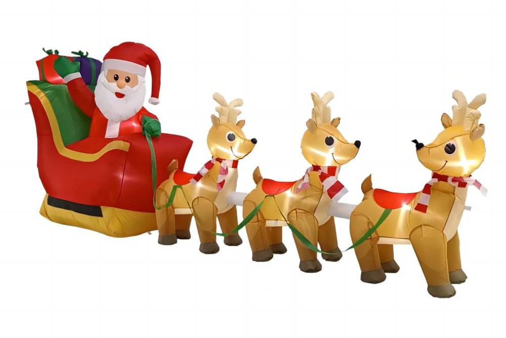 Inflatable Santa with reindeer CD20126 300